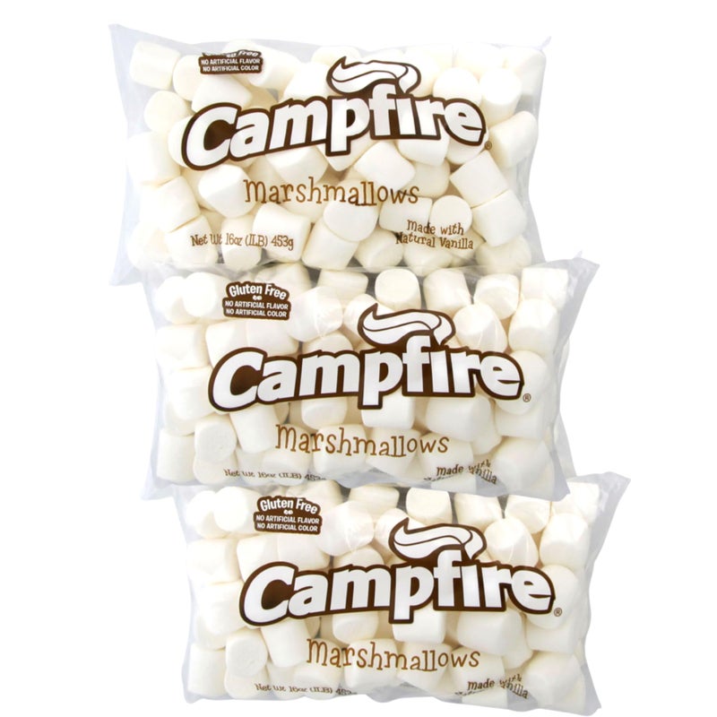 3 Pounds of Campfire Large White Marshmallows - Made with Natural Vanilla, No Artificial Flavors - Great for Campfires, S'mores - Image 1